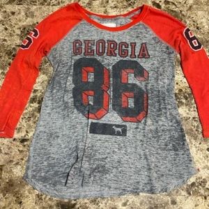 Georgia bulldogs Victoria secret long sleeve thermal tee